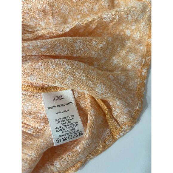 LUSH Ruffle Tiered Tank Top In Mango/ Yellow/ White - Picture 6 of 12